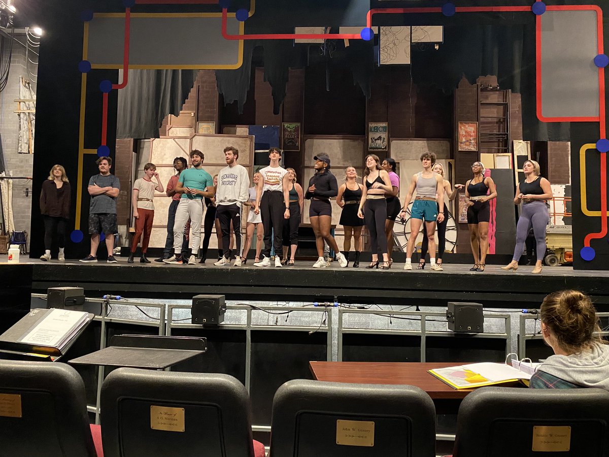 SUConservatory's tweet photo. Rehearsals are well underway for this weekend's production of ‘Sweet Charity!’ #MusicalTheatre #SweetCharity https://t.co/X96vEh0l7Z