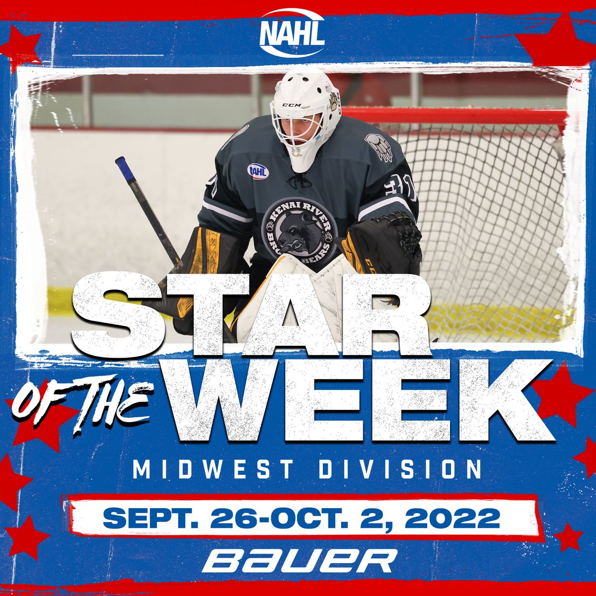 #NAHL <a href="/BauerHockey/">BAUER Hockey</a> Midwest Division Star of the Week for September 26-October 2, 2022: Nils Wallstrom, Goaltender, <a href="/BrownBearsNAHL/">Kenai River Brown Bears</a> nahl.com/news/story.cfm…