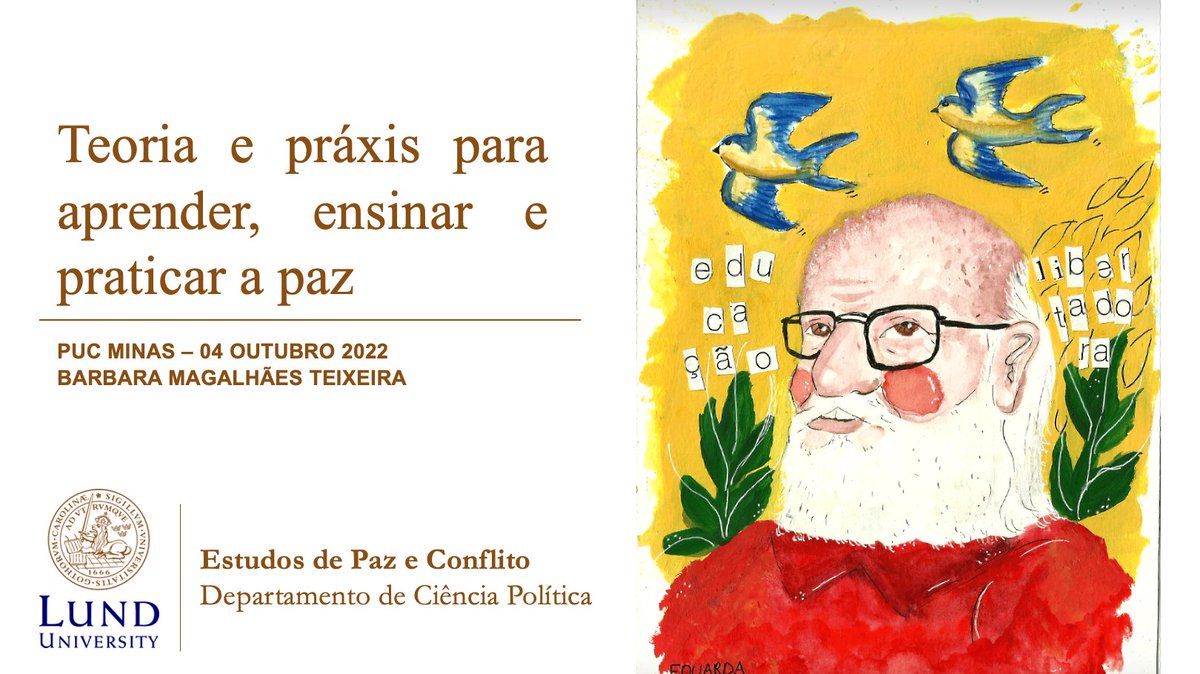 To kick-off my stay at my alma mater PUC Minas,  I will hold seminars tomorrow on "Theory and praxis to learn, teach, and practice peace" Feels extremely heavy to be talking about peace and hope after the emotional hangover from election results yesterday, but also so important!