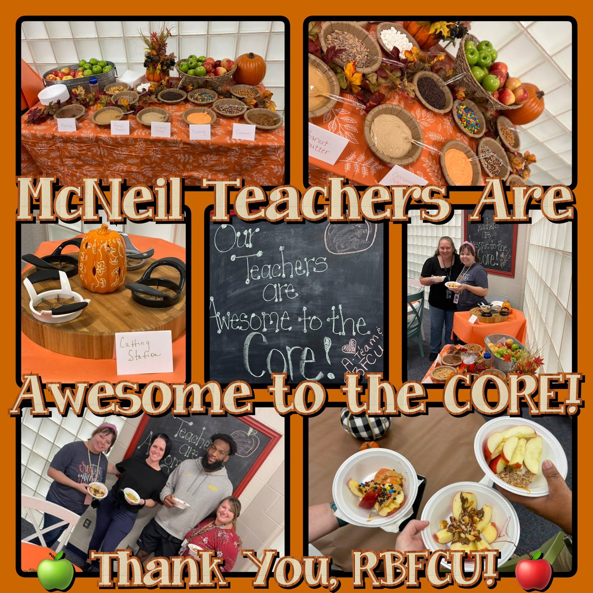 What a YUMMY way to say HELLO, October!!! Apple Bar for the WIN! Thank you, Jenifer, <a href="/rbfcu/">RBFCU</a> for all the apples and fixings!! You are Awesome to the CORE! 😍😍😍 #MyMISD #YouBelonginMISD <a href="/McNeilElem/">McNeil Elementary</a>