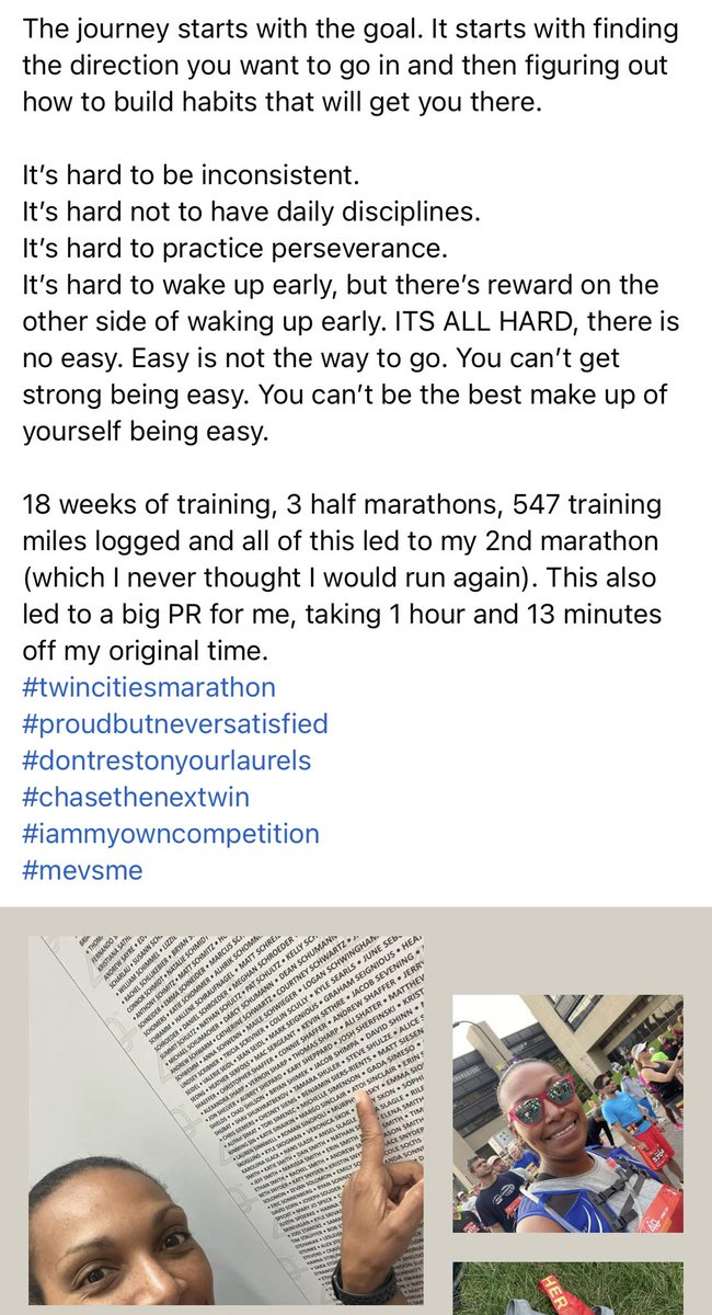 celcloyd's tweet photo. So happy for my girl! I remember her pain and frustration and even disappointment after her first marathon. #ThisIsInspiration #HappyMomma #Success https://t.co/gdKVFiaD1F