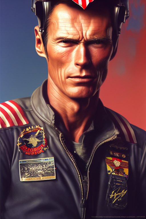 edu_yeh's tweet photo. Top Gun - prequel
Starring Clint Eastwood
Co-created with #midjourney
#TopGunMaverick #clinteastwood #AIart #virtualactor https://t.co/9dv5Ox3FDU