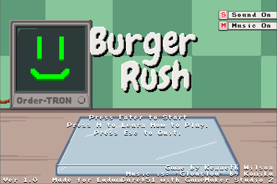 kw_dev's tweet image. Burger Rush, my #LD51 entry has completed. Can be played on kwdev.itch.io/burger-rush and vote on ldjam.com/events/ludum-d…