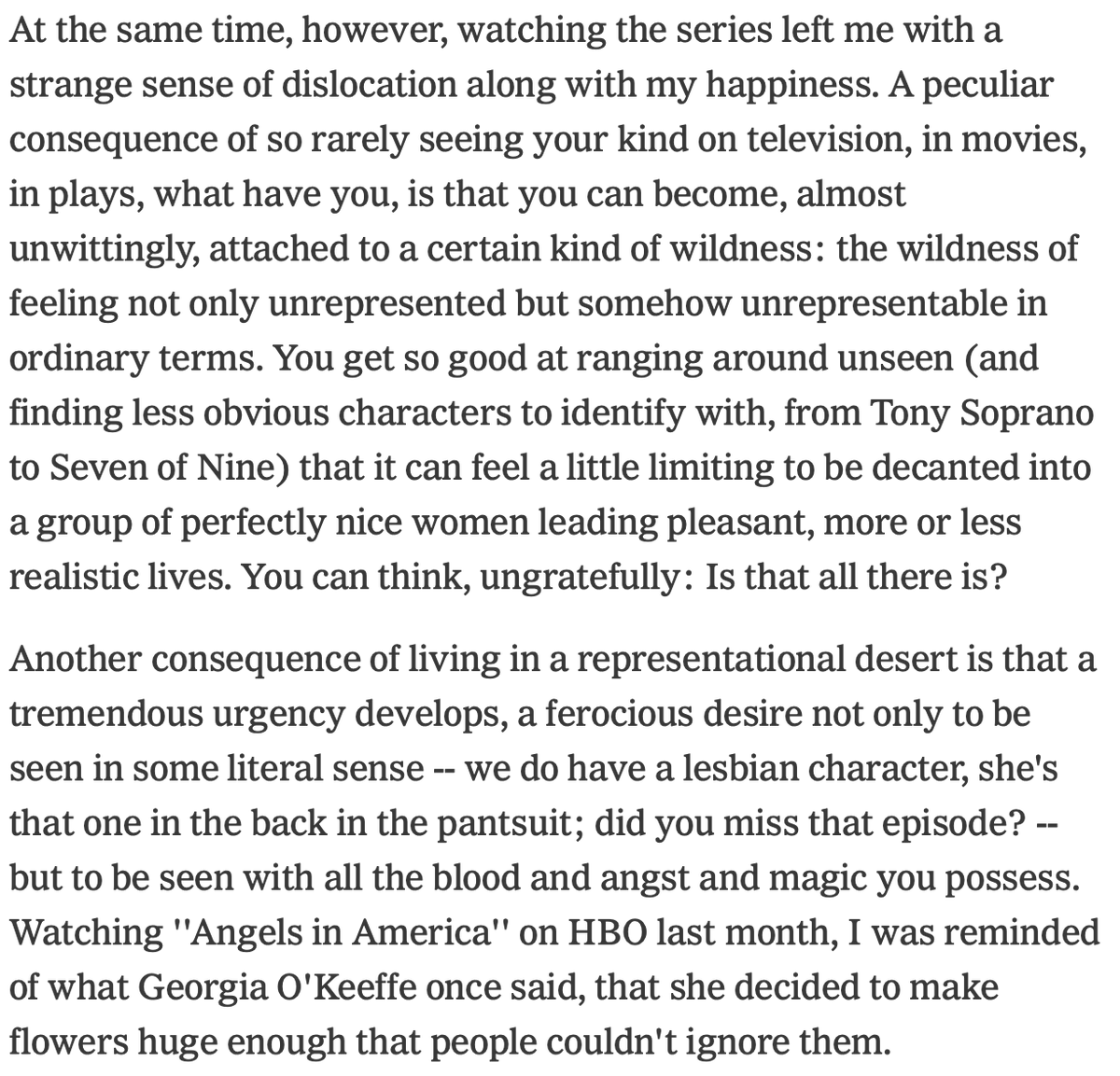 guybranum's tweet photo. I will spend the rest of my life trying to get people to read Stacey D'Erasmo's 2002 @nytimes review of "The L Word", because it's one of the smartest things ever written about the anxiety of representation when you are not used to being represented. #BrosMovie https://t.co/VFoLlSmL9s