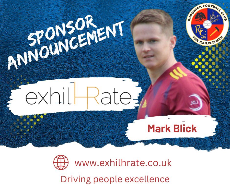 Rudgwick_FC's tweet photo. Next up is all time top goal scorer @mark_blick, sponsored by local HR firm, ExhilHRate. Scoring his 126th goal for the club on Saturday in our 4-0 win. 

Our thanks to his sponsor and to him, may the goals keep coming. #SponsorReveal https://t.co/k68yH4Hqap