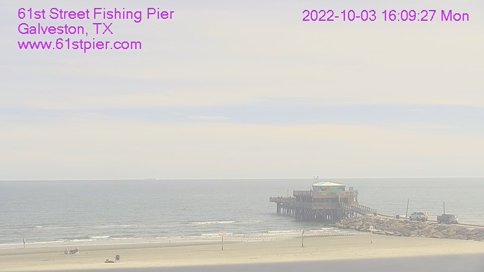 61streetpier's tweet photo. Want a different view of the pier from a LIVE webcam? Try this one: https://t.co/SWfyIycZeN #61stpier #lovegalveston #kprc2 #fox26houston #abc13houston #khou #61stpier #Galveston #TX #Texas #Fishing #Pier #dock https://t.co/DBVsL2iYea