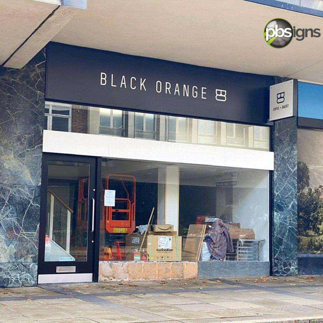 pb_signs's tweet photo. Slick black & white shop front signage for new cafe @blackorangecafe in Solihull. Opening soon! โ๐ฐ
#retailsignage #shopsigns #ukmfg #qualityquickly #printpartner #bespokesolutions https://t.co/8rB7ZTExPW