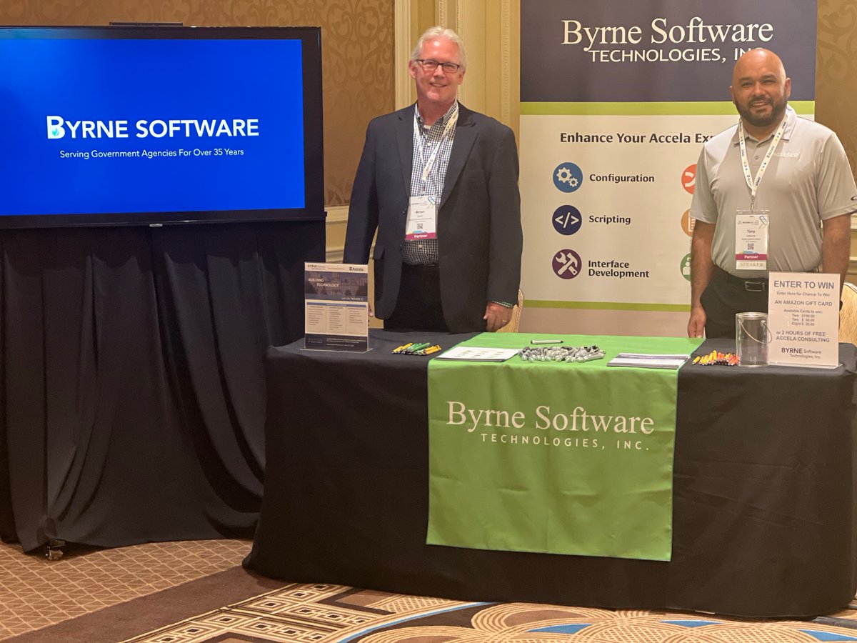 Accela Conference: Our partnership with Accela and our Gold-Standard services for the Accela Civic Platform makes Byrne Software’s Booth one you won’t want to miss. 

Visit: byrnesoftware.com 

#Accelarate #GovTechUnified #Accela #event #govtech #governmentservices