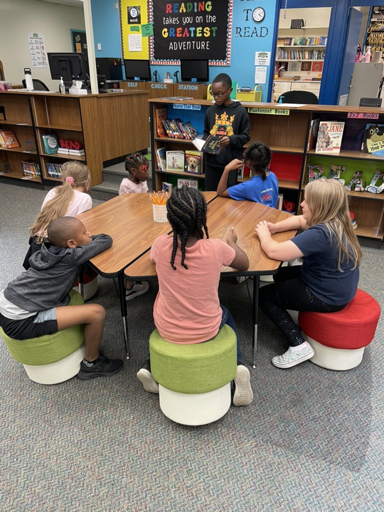 Returning Name That Book students led book talks at our meeting today! Love to see kids talking books! <a href="/GreenwoodKISD/">Greenwood Forest</a>