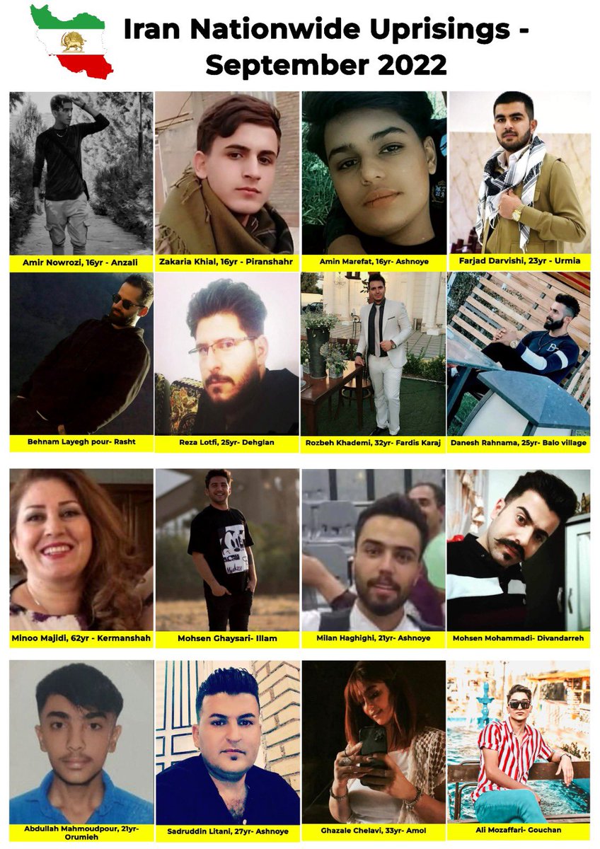 togetherforHR's tweet photo. @nobari_mehdi @ElsAmpe @Maryam_Rajavi @BelgiumMFA @BelgaNewsAgency @vrtnws @RTBFinfo According 2 latest reports protesters in at least 170 cities throughout Iran’s 31 provinces have taken 2 the streets seeking to overthrow the mullahs’ regime. Over 400 have been killed by #IRGC &amp; at least 20,000 arrested, sources Iranian opposition #PMOI #MEK.
#IranProtests2022 https://t.co/JmsVrBAg15