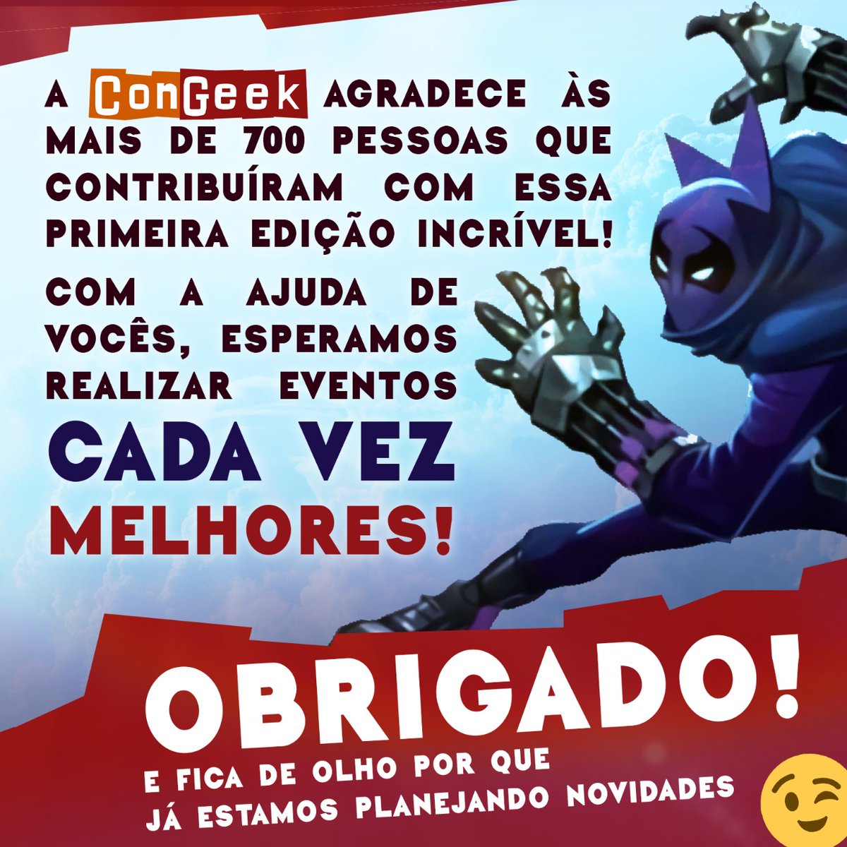 congeek3's tweet photo. Nosso evento inaugural em Pelotas foi um sucesso! 😍🥳
Assim, estamos planejando uma edição subsequente para o próximo ano! 🎊
Fique de olho em nossas redes sociais, pois em breve anunciaremos uma série de surpresas! 🎊🗣️
#eventogeek #eventors #animebrasil #pelotasrs https://t.co/iElpPz9lP7