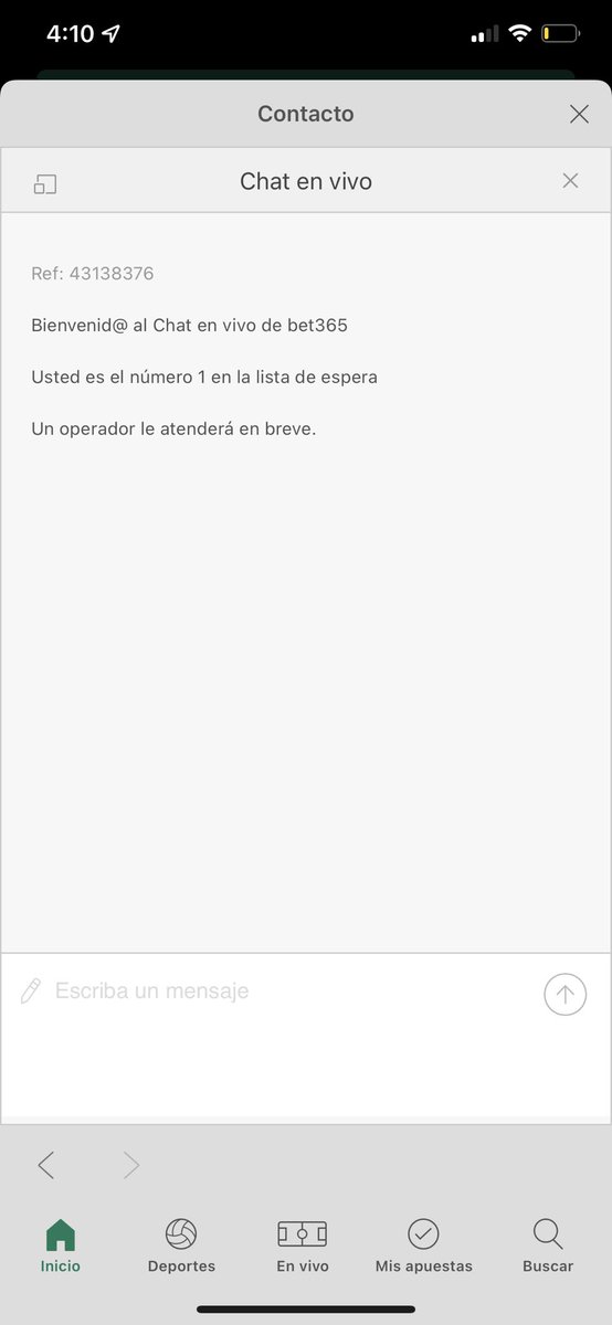 mbappuestas7's tweet photo. @bet365mx Tengo un problema con un dinero que retire, por correo me dicen lo mismo que tengo que esperar de 1 a 5 días laborales pero ya pasaron más de 10 lo hice el 14 de septiembre, y me metí al chat en vivo y nunca responde ningún operador https://t.co/bPt85gGugt