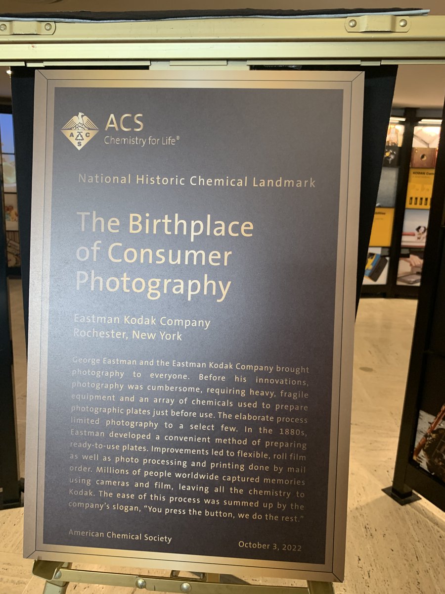 Eastman Kodak is now officially an ACS National Historic Chemical Landmark. #nerm2022 #ACS