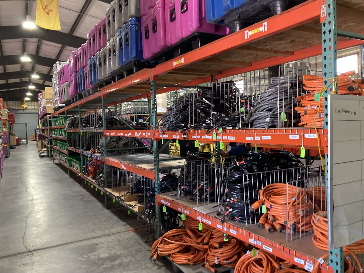 TimBartholomaus's tweet photo. I'm at the #PASSCAL Standing Committee meeting (essentially an advisory board for the leading supporter of US, academic, instrumental seismology).

We just got a tour of the warehouse and service/testing facilities and it's SO cool.  What goodies! https://t.co/hQzB6lkOkE