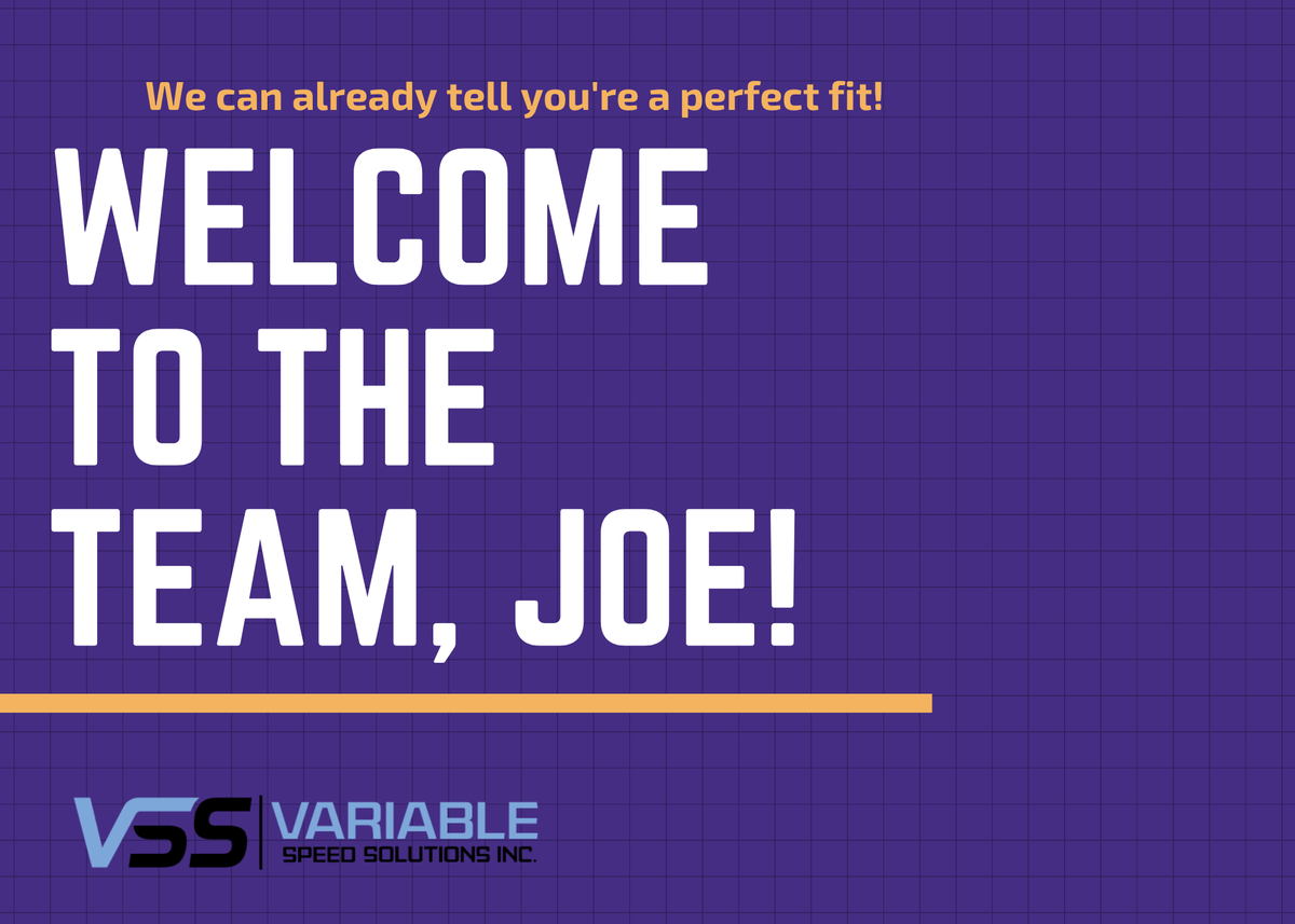 variablespeeds's tweet photo. The #VSScrew would like to extend a warm welcome to Joe Clinkaberry; who has officially joined our team.
We look forward to a lasting and rewarding journey with him. Welcome aboard!
#newhirespotlight #welcometotheteam #weregrowing #VSS https://t.co/3vbJruJ2qY
