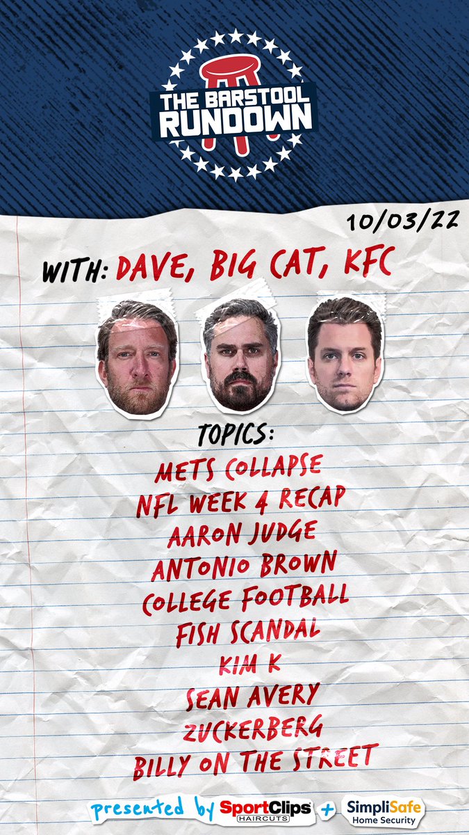 Barstool Rundown On Twitter The Final Boss Of Rundowns 6 30pm Et