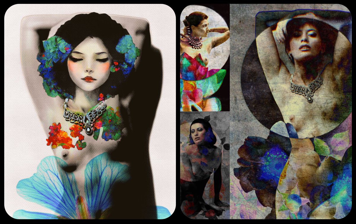 Gm beautiful friends 🥰 Inspiration is a funny thing, my entry into <a href="/TheBlack_Void_/">The Black Void ⚫️</a> art contest has been the catalyst for a new collage series I'm creating ❤️ just goes to show that showing up and contributing in this community brings all sort of artistic benefits!
#NFTCommunity