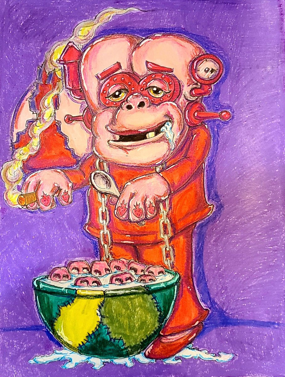 Trei_Hova's tweet photo. Just a lil sketch for spooky season, never had this cereal but loved when these commercials used to come on. Which one was your favorite? #frankenberry #SpookySZN #cereal #munchies #artistsontwitter #sketch #420friendly https://t.co/iBeaxiY7I3