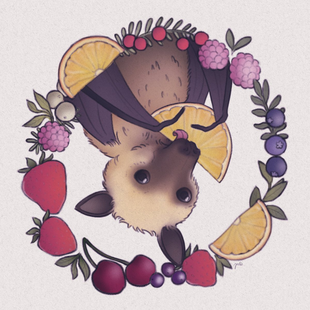 uli_est's tweet photo. Fruit bats are the cutest #inktober2022 https://t.co/cN6VRcgdhD