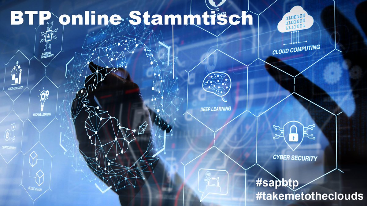 BTP online Stammtisch am 26. Okt. 2022 ab 19:00 Uhr. Diesmal u.a. mit <a href="/anfisc/">Andre Fischer</a> mit Neuigkeiten aus der  OData Service Entwicklung im ABAP / BTP Kontext. Anmeldung unter: linkedin.com/events/btponli… #sapbtp #takemetotheclouds