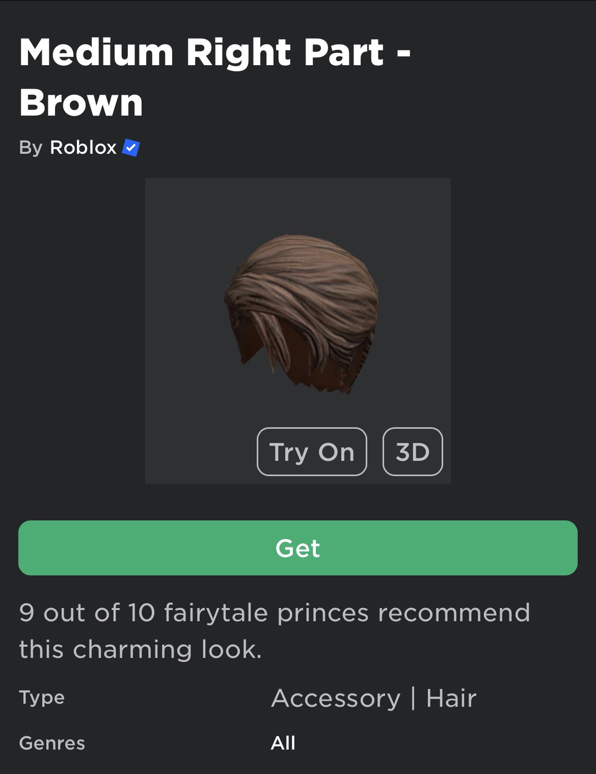 Hair Roblox  Brown hair roblox, Brown hair roblox id, Brown hair id