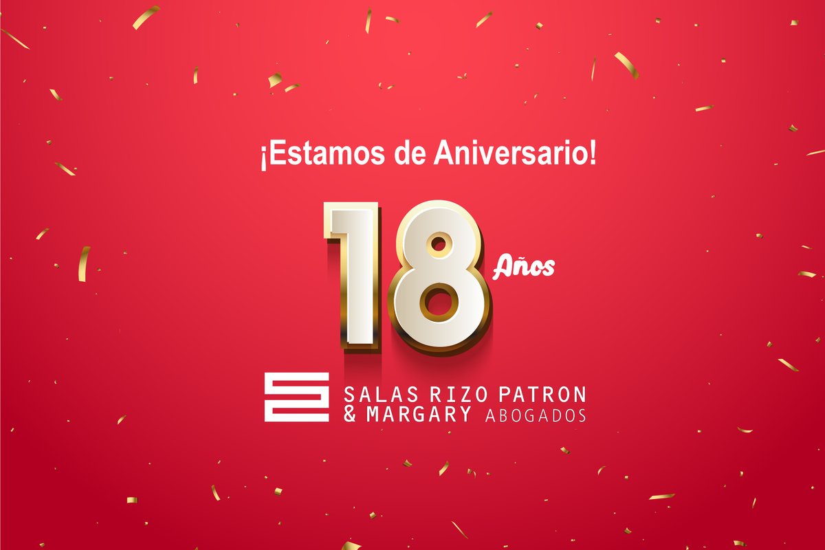 srpmabogados's tweet photo. 🎊🎉 Este mes de octubre estamos de aniversario, cumpliendo 18 años de crecimiento junto a ti.🎊🎉 https://t.co/U2MeWWUtsQ