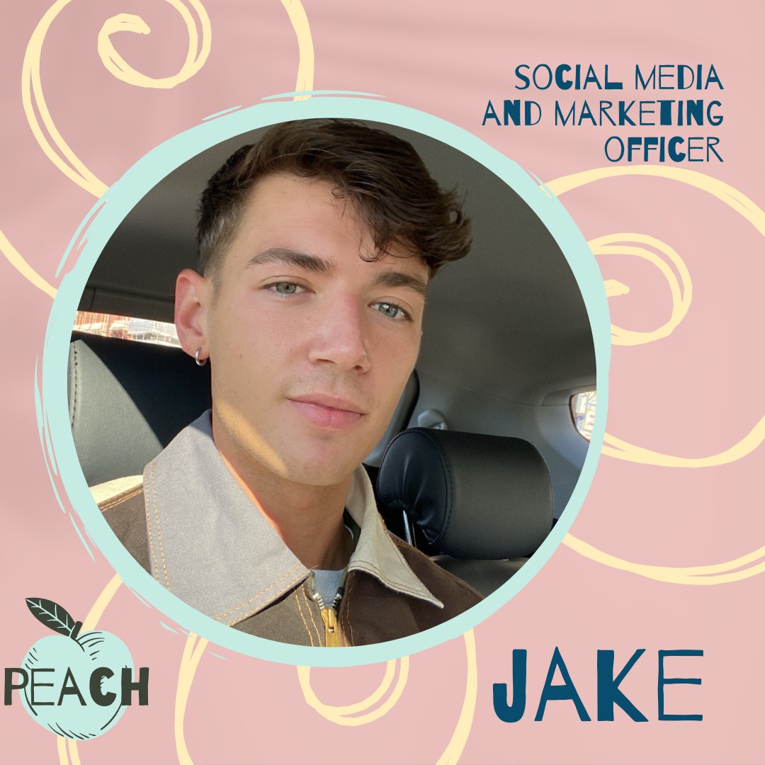 Introducing our new committee!

"hi everyone - I’m Jake (he/him) and I’ll be 1/2 of the brains behind Peach’s social media and marketing over the coming year. I’m thrilled to be part of a team which champions creative voices within our community!"