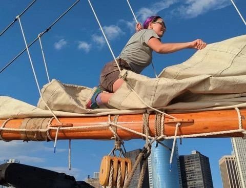 ManhattanbySail's tweet photo. One month left in the season and we begin to celebrate another year with an amazing crew. The first of many crew appreciation posts! #clippercity #shearwater https://t.co/8VlboGwr26
