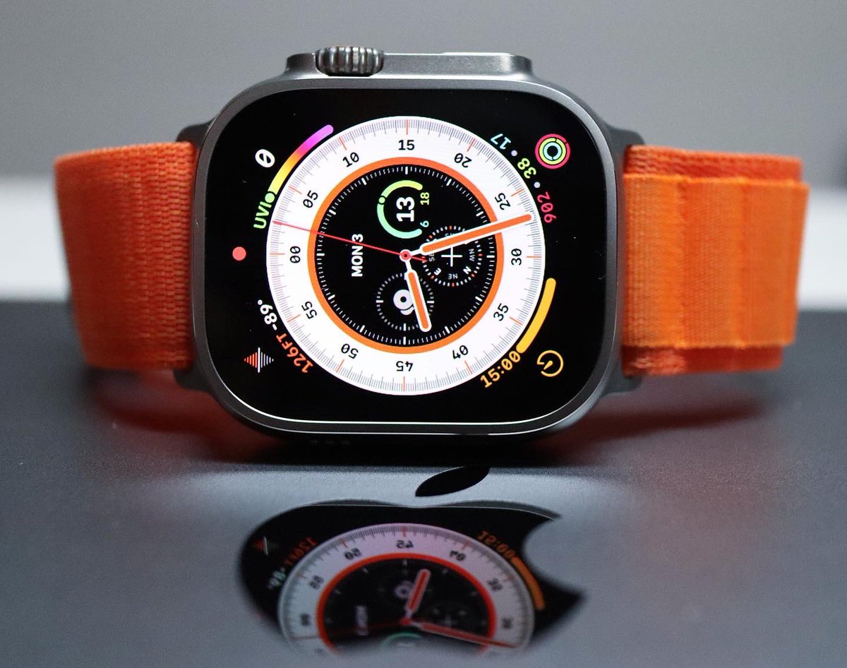 MavTech4's tweet photo. A week with the Apple Watch Ultra and it’s by far the most fun I’ve had with an Apple Watch in years.
The increased screen is amazing and the bigger battery life is perfect.
#Apple #AppleWatchultra #smartwatch #AppleEvent #photography https://t.co/9vq1HUSufo