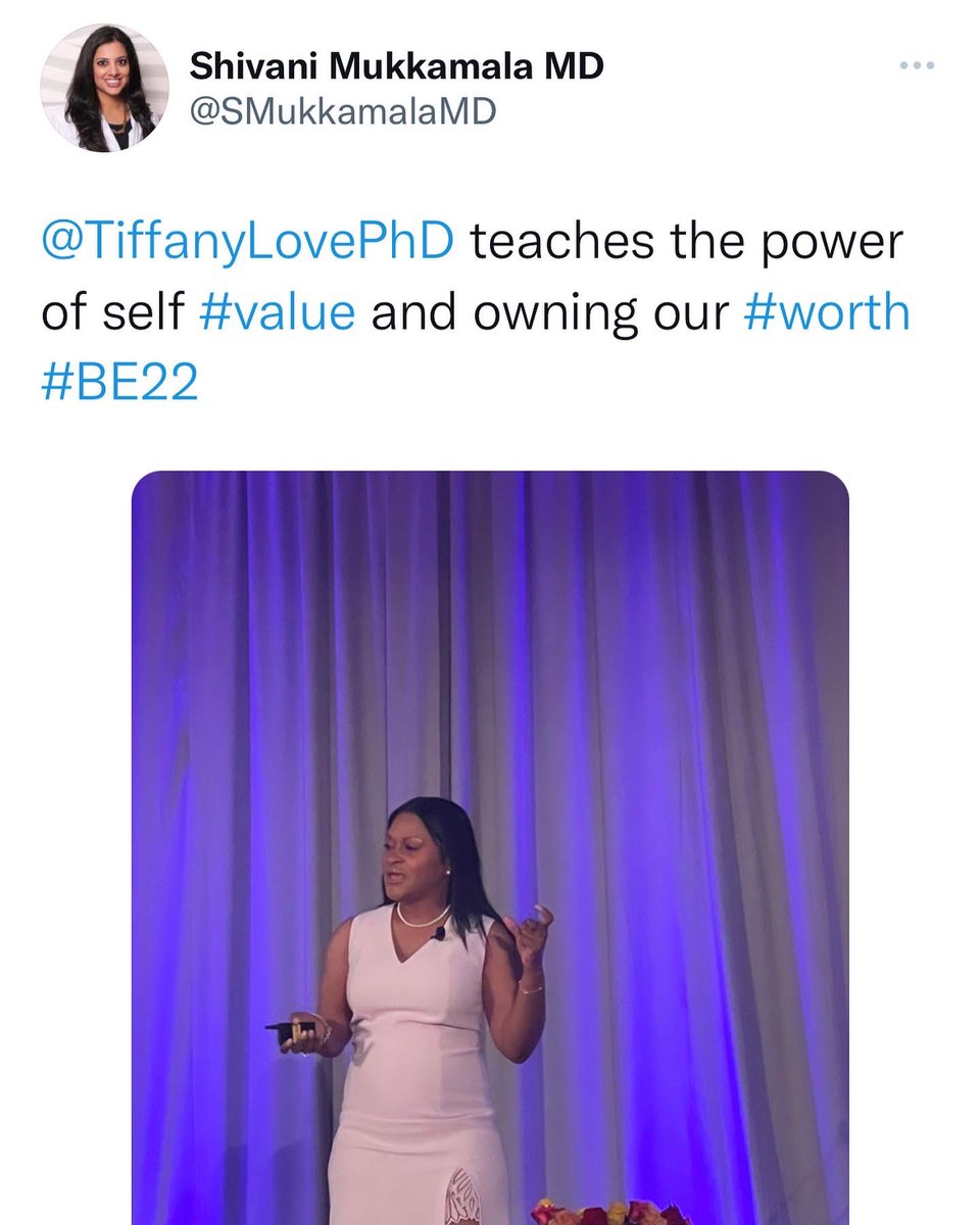 TiffanyLovePhD's tweet photo. There is so much that I wanted to share with #WomenInMedicine Here are a few pearls. #BE22 @RUBraveEnough @SMukkamalaMD https://t.co/uR3tqDOsH0