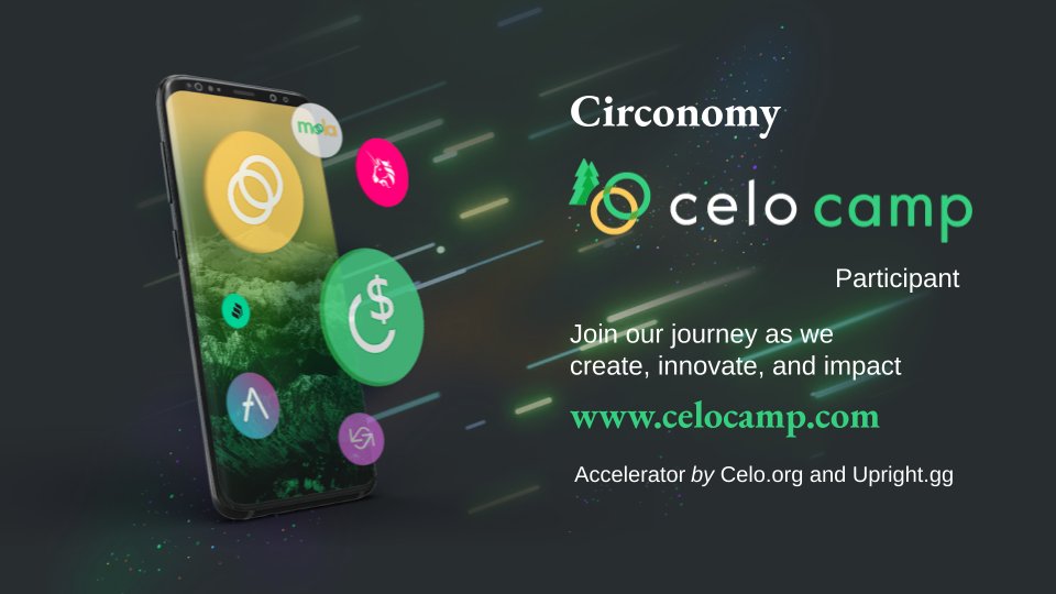We’re excited to be one of the 30 teams participating in <a href="/celo_camp/">Celo Camp ◘🦇🌳</a> batch 6! Follow us along our journey as we build a DAO platform enabling circular economic projects to exist and persist! <a href="/UprightVcamps/">Upright Ventures</a> <a href="/CeloOrg/">Celo</a>