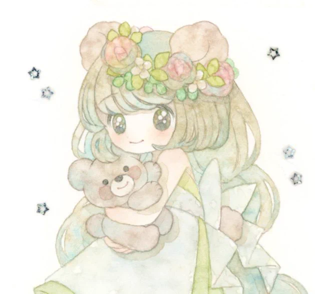 #自創作女子イラストフェス01素敵な企画に参加させて頂きますけもみみの女の子を透明水彩マリアージュしてふわふわな世界展開しています✿ 