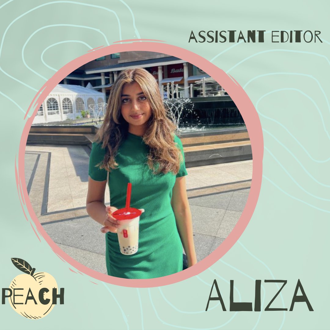 Introducing our new committee!

"My name is Aliza (she/her), I am a third year Politics &amp; International Relations student. I have a deep love for literature and hope to help produce some amazing prints this coming year, as well as take part in engaging workshops!"