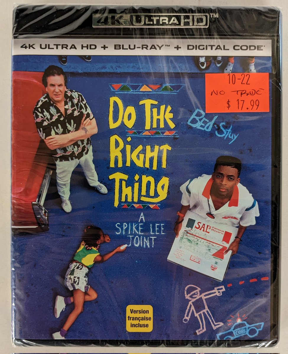 collectedge's tweet photo. 2/2: This week's #MovieMonday at Saskatoon's Collector's Edge is a superheroic spectacular, with @BeMiraculousLB on DVD, restocks on @SpiderMan Into The Spider-Verse, and Spike Lee's Do The Right Thing remastered into #4K! https://t.co/4tsr2xqbvI