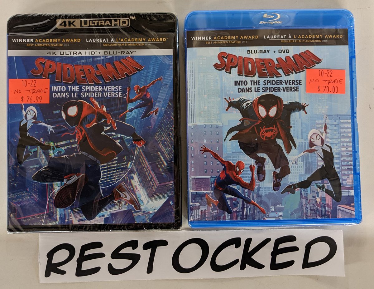 2/2: This week's #MovieMonday at Saskatoon's Collector's Edge is a superheroic spectacular, with <a href="/BeMiraculousLB/">Miraculous</a> on DVD, restocks on <a href="/SpiderMan/">Spider-Man</a> Into The Spider-Verse, and Spike Lee's Do The Right Thing remastered into #4K!