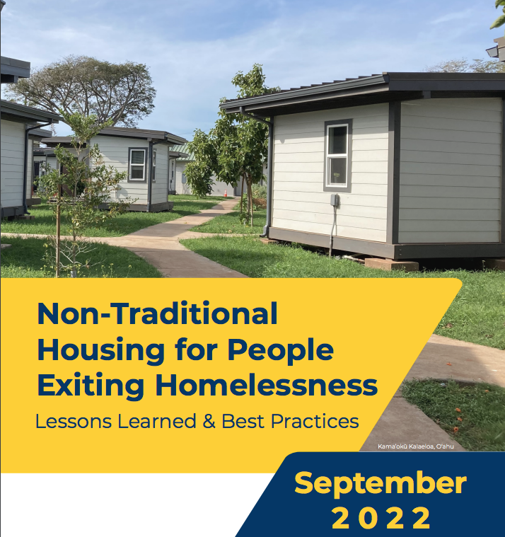 HousingAlterna's tweet photo. @dluberoff @Kennedy_School @lmappers @Harvard_JCHS "Non-Traditional Housing for People Exiting Homelessness Lessons Learned &amp; Best Practices."  September 2022 report from Hawai‘i Statewide Office on Homelessness &amp; Housing Solutions by Lindsay Apperson @lmappers, @Harvard_JCHS summer fellow there.  https://t.co/s1mkOHOFYd #HSOHHS https://t.co/voB9xxMKix
