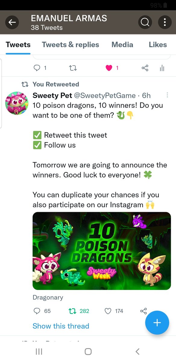 EMANUELARMAS13's tweet photo. @SweetyPetGame @DragonaryGame https://t.co/l2WtxoePo3