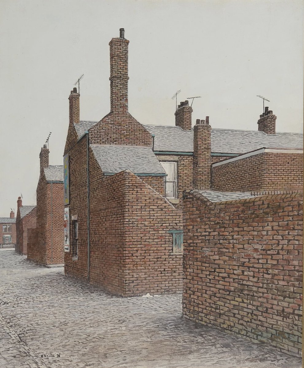 GrimArtGroup's tweet photo. A Sunderland backstreet by Alfred Ainslie O'Brien (1912 - 1988) https://t.co/zG6JAHDah6