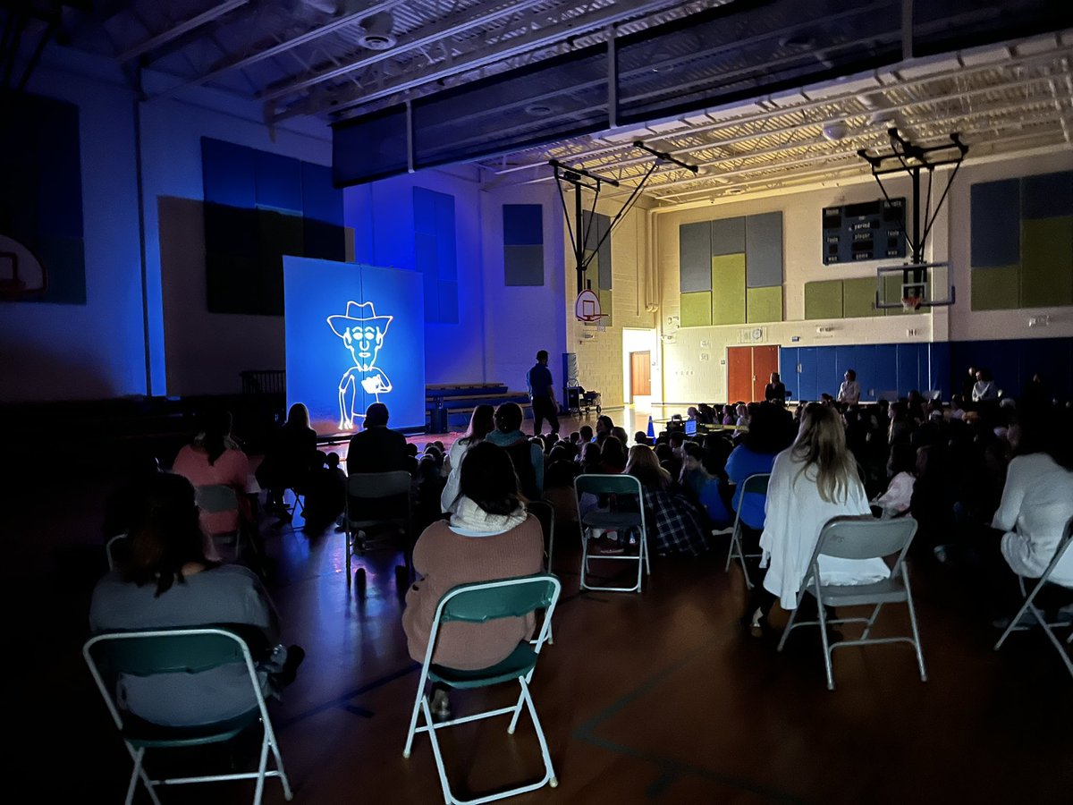 The staff and students at TES kicked off the #weekofrespect with a laser light show assembly about kindness. What a great way to get the week started! <a href="/TewksburySchool/">Tewksbury Township School District</a>