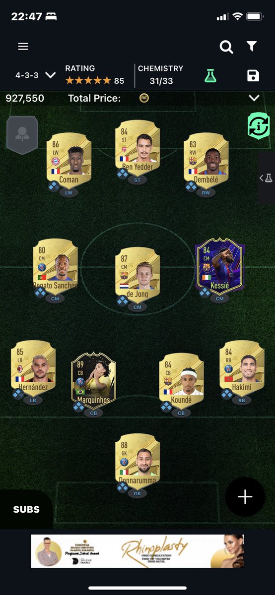 CFCLuca2's tweet photo. @MattFUTTrading Upgrades? https://t.co/u5qjDXcgfm