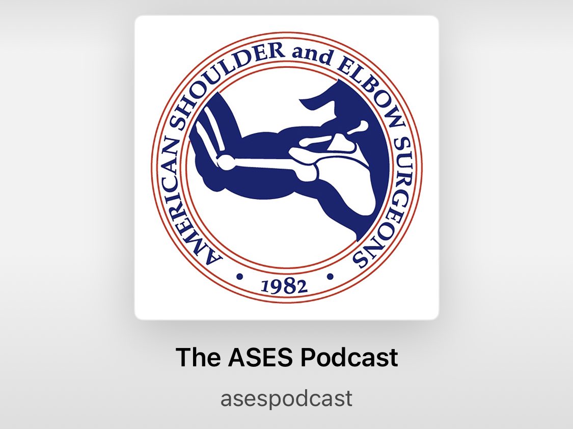 Ruth Delaney (@rdshoulder) on Twitter photo It was a pleasure to be guest host on an episode of ASES Podcast recently where I got to discuss Latarjet & remplissage with <a href="/PatrickDenardMD/">Patrick Denard, M.D</a> & Dr. Gilles Walch. Just like every time I talk to these two, I learned so much. Have a listen here: podbean.com/ew/pb-eiuq6-12…
<a href="/ASESmembers/">American Shoulder and Elbow Surgeons</a> It was a pleasure to be guest host on an episode of ASES Podcast recently where I got to discuss Latarjet & remplissage with <a href="/PatrickDenardMD/">Patrick Denard, M.D</a> & Dr. Gilles Walch. Just like every time I talk to these two, I learned so much. Have a listen here: podbean.com/ew/pb-eiuq6-12…
<a href="/ASESmembers/">American Shoulder and Elbow Surgeons</a>