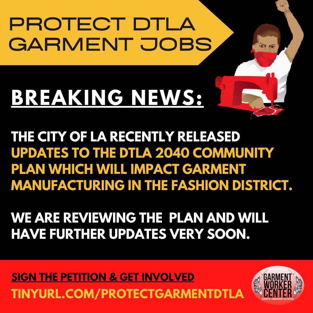 Guess what? The DTLA 2040 Community Plan updates were just released, and the implications are huge. 

While we review the changes, please check out the following facts to understand what the stakes are.

⬇⬇⬇

tinyurl.com/protectgarment…