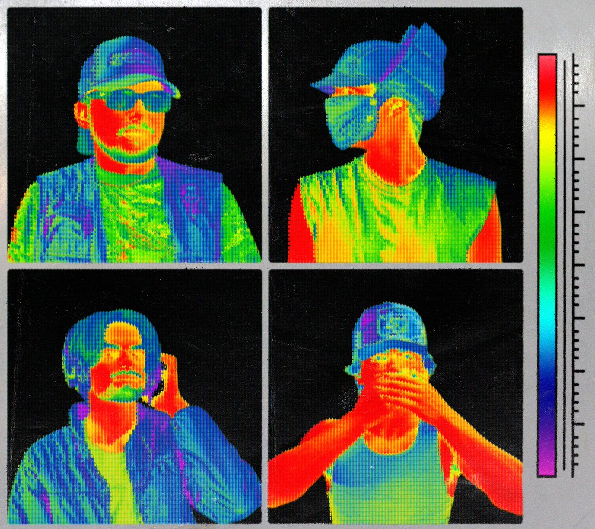 intermuralLLC's tweet photo. OUR STATE OF THE ART THERMAL IMAGING SYSTEM HAS CAPTURED THESE SCANS OF THE FUGITIVES. ANYONE WITH FURTHER INFORMATION ON THE PICTURED INDIVIDUALS IS ENCOURAGED TO CONTACT US IMMEDIATELY. https://t.co/TAQavjnMgQ
