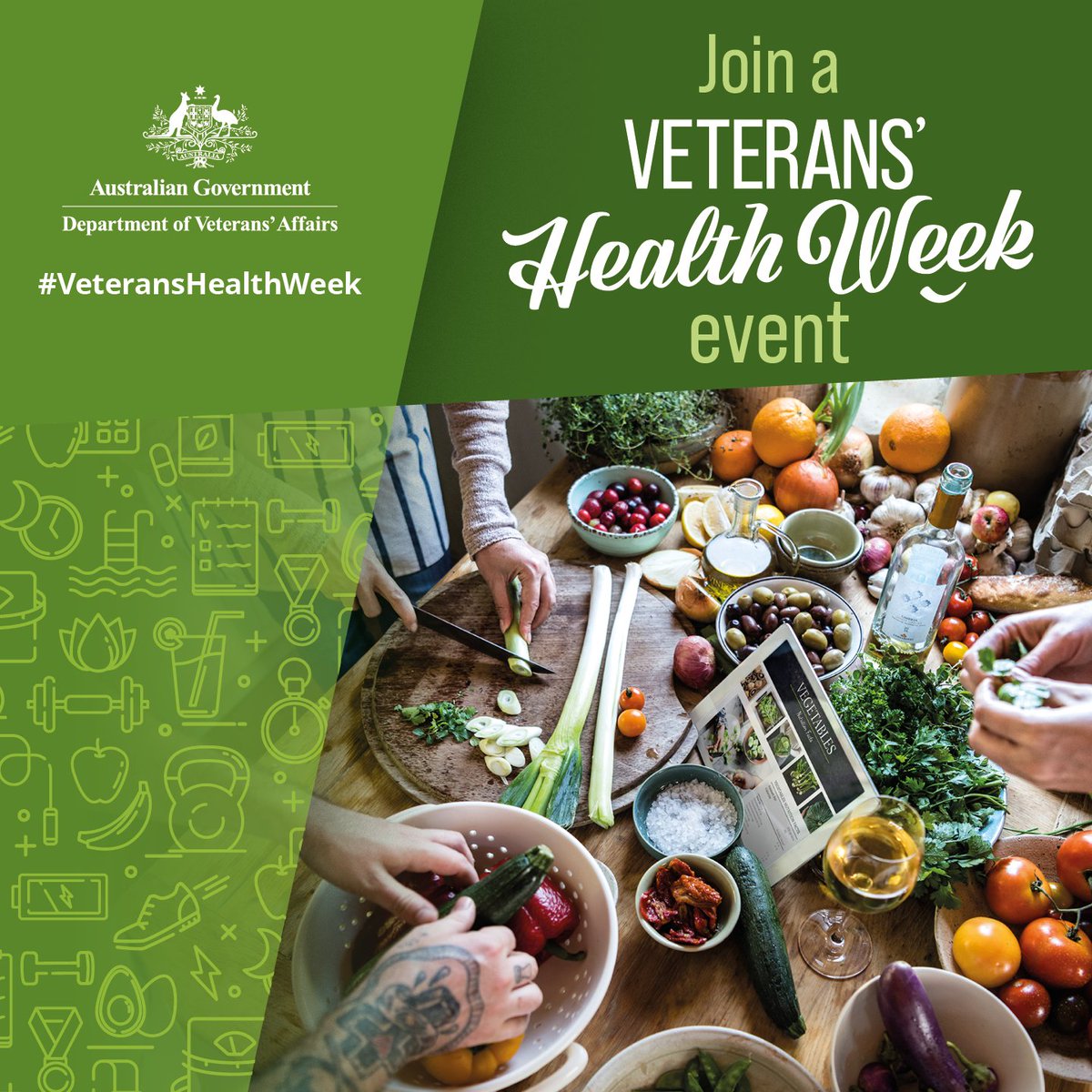 DVAAus's tweet photo. #VeteransHealthWeek 2022 officially kicked off on Saturday and will run through to 9 October. There are lots of exciting events happening throughout Australia so make sure that you head over to the website https://t.co/k0u97mqdhq for further details https://t.co/MN3uevi06m