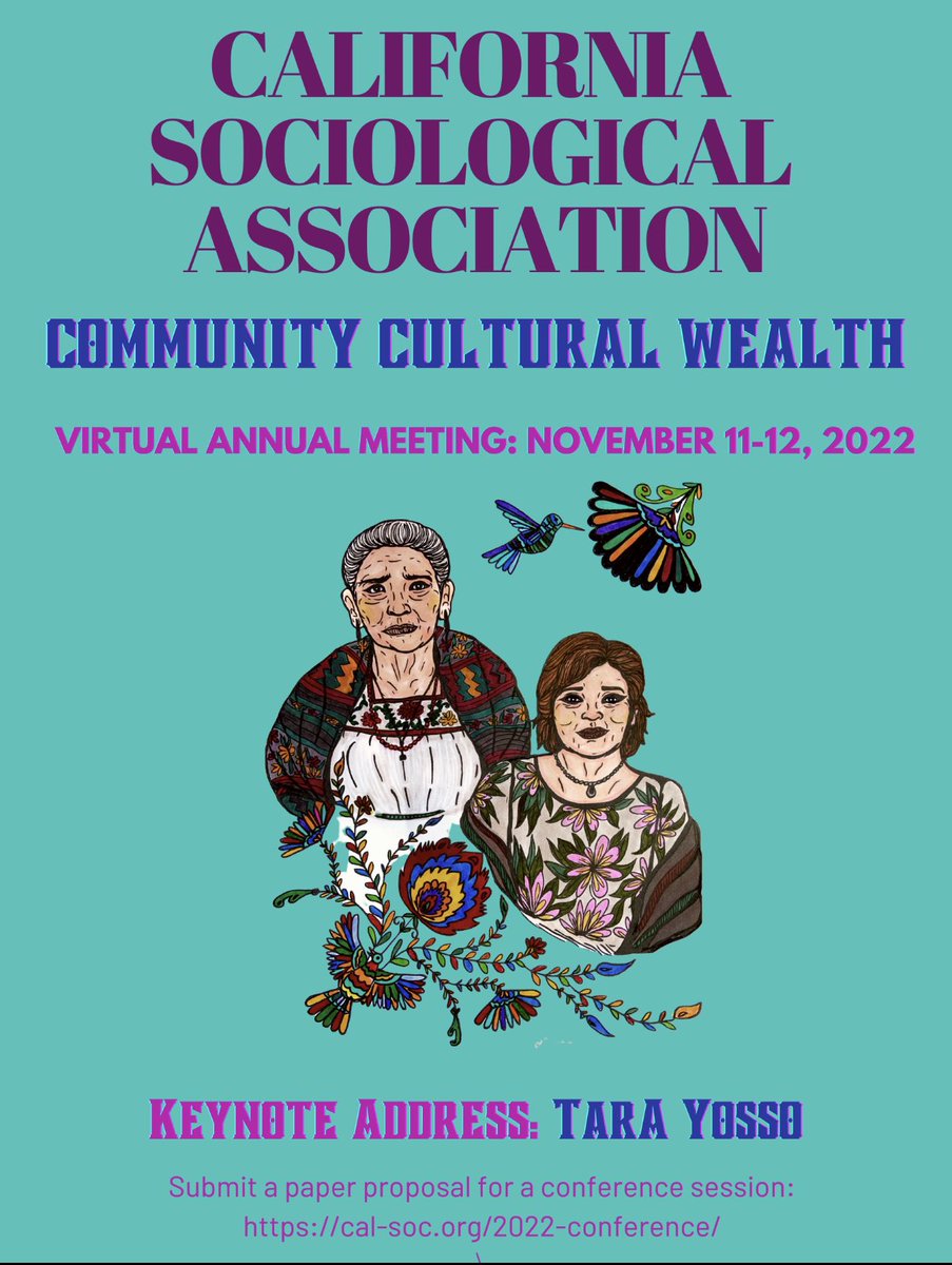 ‼️Call for sociological papers‼️

The annual California Sociological Association conference will be held through Zoom this year on November 11th-12th. Submit your paper proposal by October 15. Link in bio!