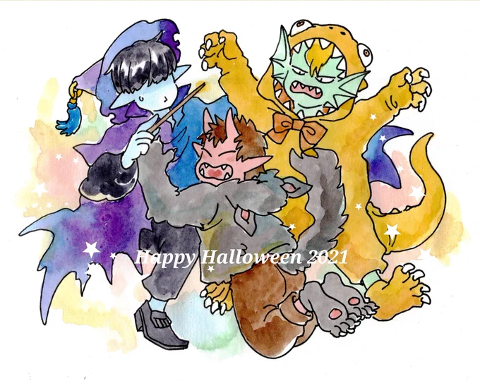 人外高校生のイベント時期のイラスト…クリスマスは無い! 