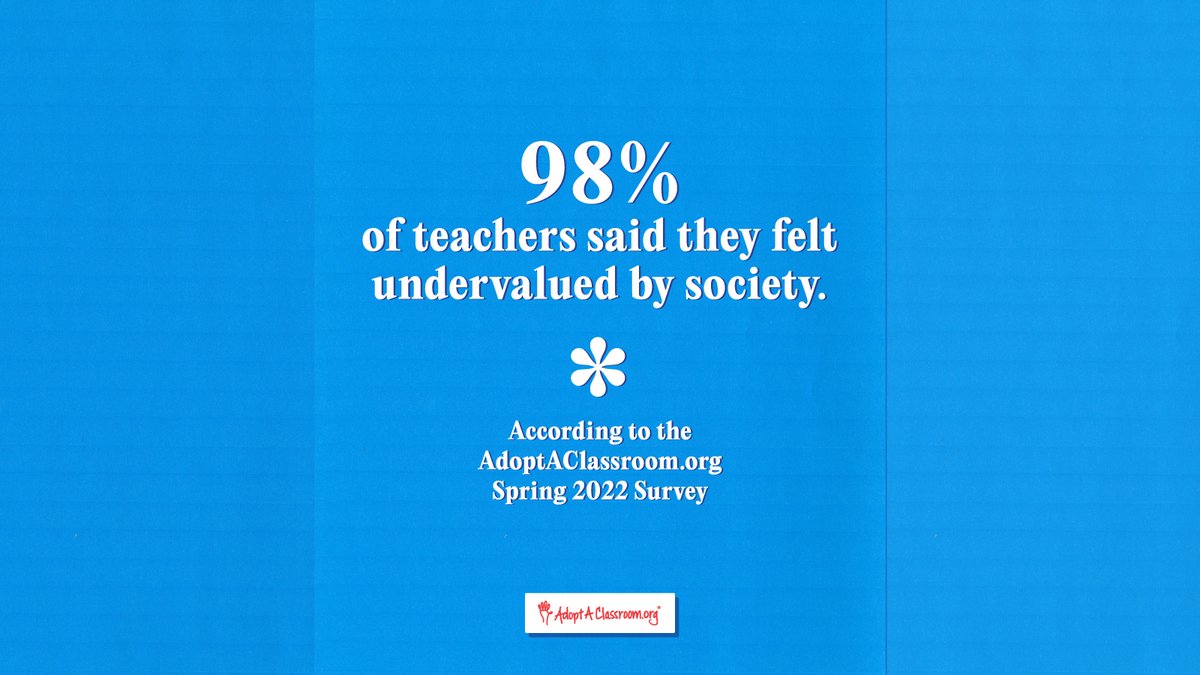 Adopt_classroom's tweet photo. Teachers love teaching, but it’s hard to stay in the classroom when your skills and expertise feel undervalued. 

Read more of teachers’ classroom experiences: https://t.co/DiqrW9J7CB https://t.co/TxWjVBOTnh