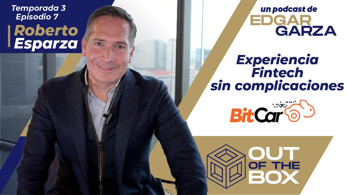 EFGANCIRA's tweet photo. Estreno de un nuevo episodio en @outofboxpodcast en esta ocasión platico con @RobertoResparza sobre su trayectoria, además sobre el #LeaseTech y su adopción en México mediante @bitcar_mx que te permite tener un auto sin enganche.

Mira el episodio aquí 👉 https://t.co/1vtkxBfXeg https://t.co/stf1xhxcPF