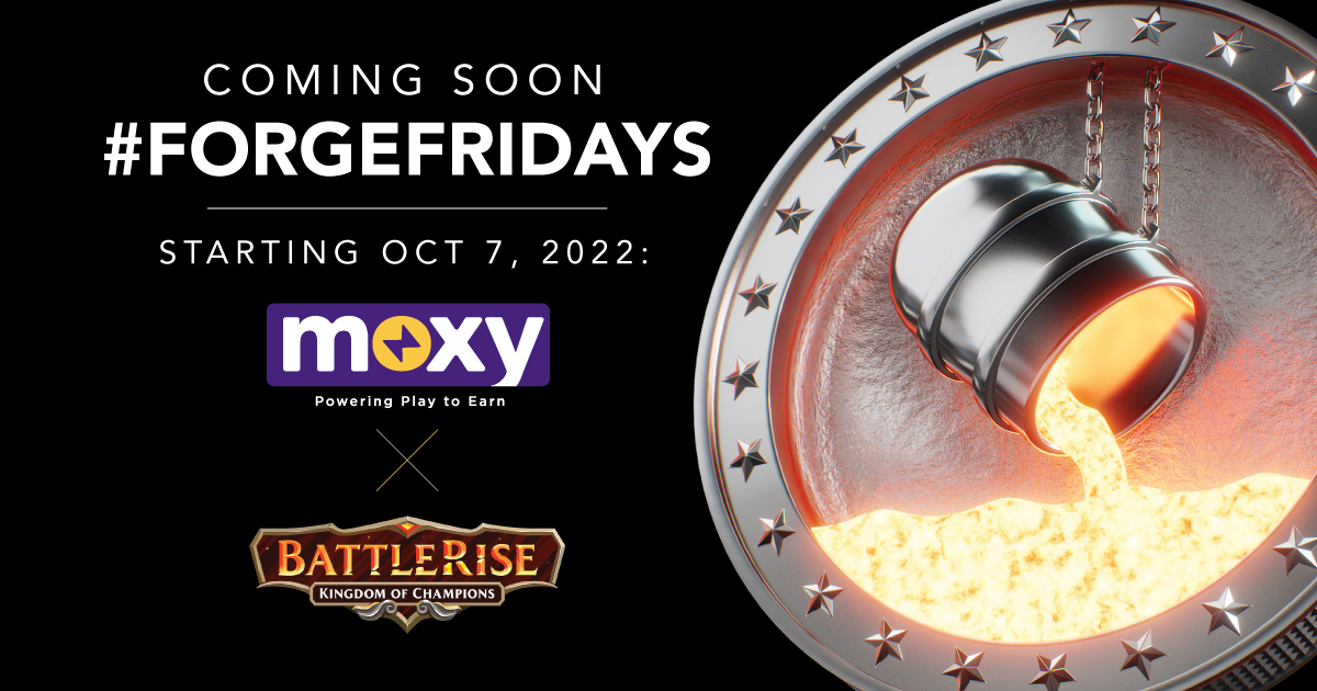 Moxyio's tweet photo. Moxy welcomes @BattleRiseGame to the first ever #ForgeFriday ๐ ๏ธ
Join us this Friday the 7th of October and hear why they are excited to feature Moxy Play & Earn Mechanics in their game and what that will bring to gamers!
#Moxy #ForgeFriday #NewMethodOfCompetitiveGaming https://t.co/LrkoTV7V2Y