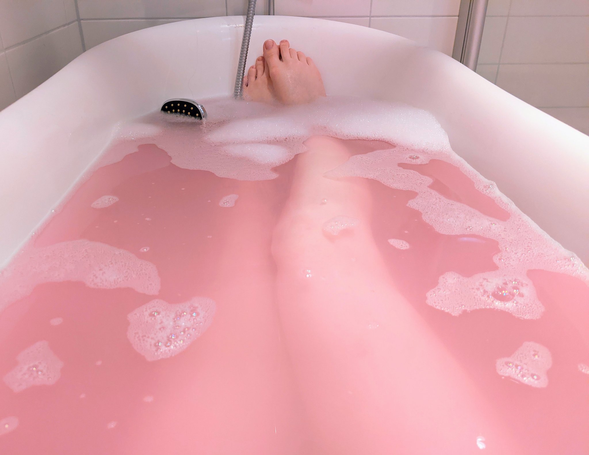 pink bubble bath